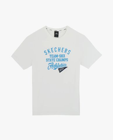  SKECHERS - Áo thun nam cổ tròn tay ngắn Athletics 