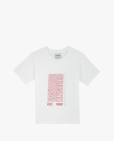  SKECHERS - Áo thun nam cổ tròn tay ngắn Red Mood 