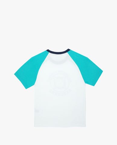  SKECHERS - Áo thun bé trai cổ tròn tay ngắn phối màu Raglan 