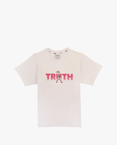  SKECHERS - Áo thun bé gái cổ tròn tay ngắn hiện đại 