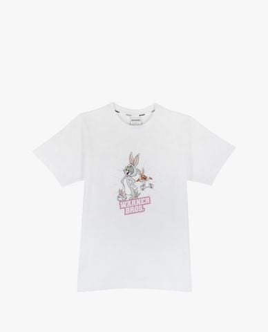  SKECHERS - Áo thun bé gái cổ tròn tay ngắn trẻ trung 