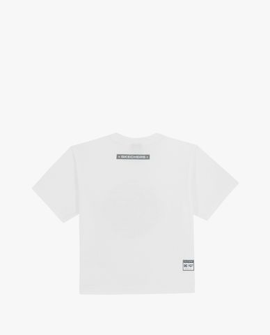  SKECHERS - Áo thun nữ cổ tròn tay ngắn phom lửng DC Collection 