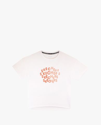  SKECHERS - Áo thun thể thao nữ tay ngắn thời trang 