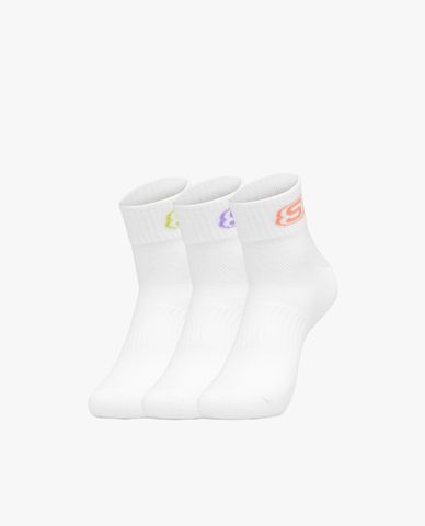  SKECHERS - Set 3 đôi vớ unisex cổ cao Quarter 