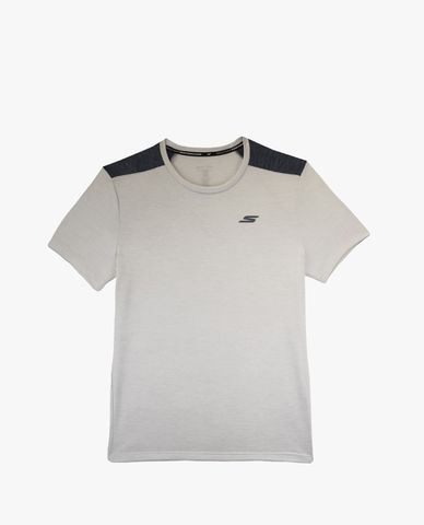 SKECHERS - Áo thun nam cổ tròn tay ngắn hiện đại 