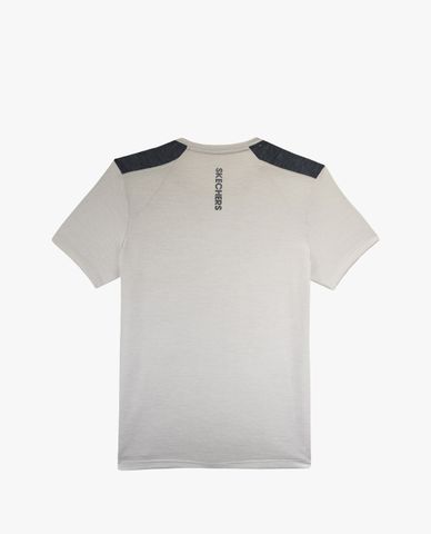  SKECHERS - Áo thun nam cổ tròn tay ngắn hiện đại 