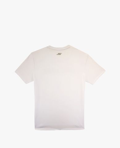  SKECHERS - Áo thun thể thao nam cổ tròn tay ngắn phối logo 