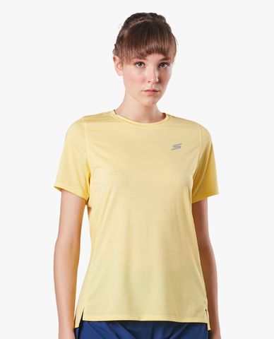  SKECHERS - Áo thun thể thao nữ phom suông tay ngắn Running 