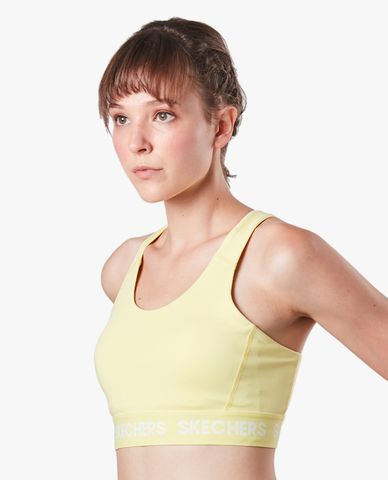  SKECHERS - Áo bra thể thao nữ in logo thương hiệu thời trang 
