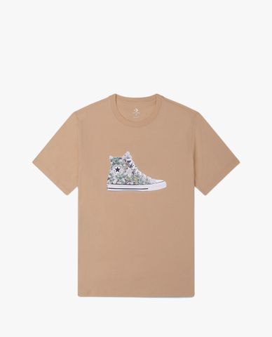  CONVERSE - Áo thun unisex cổ tròn tay ngắn Flower Chuck 