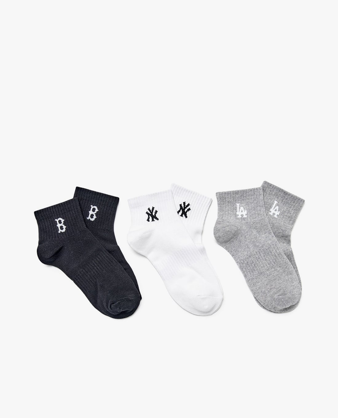 MLB - Set 3 vớ unisex cổ thấp Small Logo