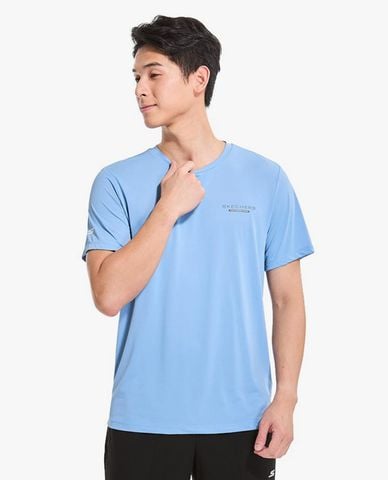  SKECHERS - Áo thun thể thao nam cổ tròn tay ngắn Allure 