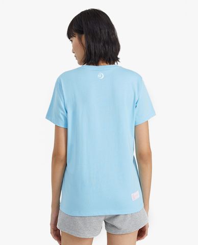  SKECHERS - Áo thun nữ phom suông ngắn tay Sailor Moon 