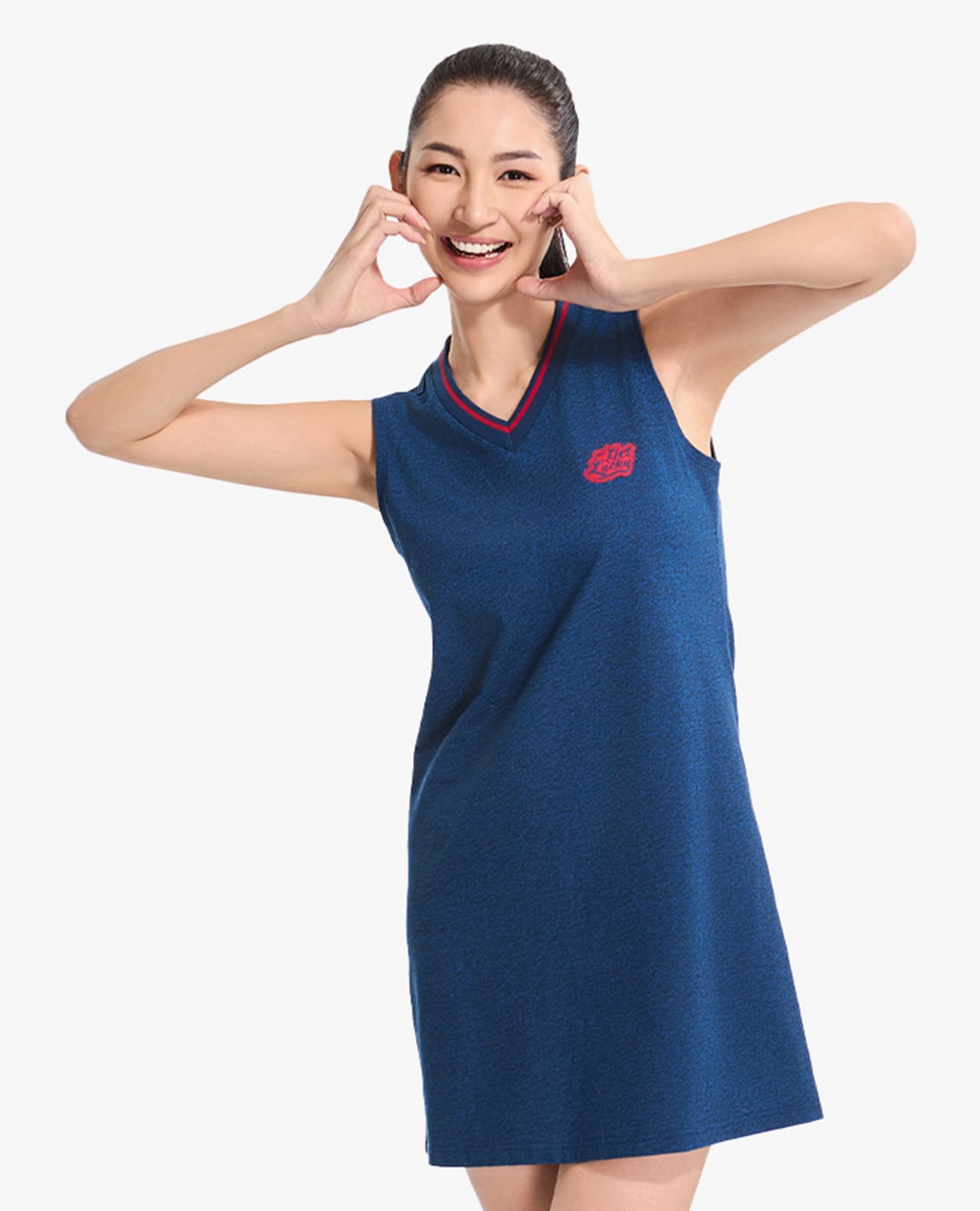 SKECHERS - Đầm sát nách mini cổ V CNY