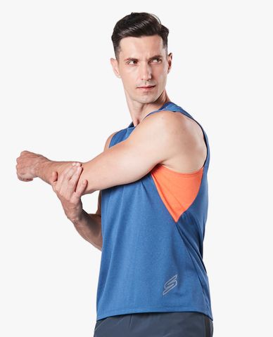  SKECHERS - Áo thun thể thao nam sát nách năng động 