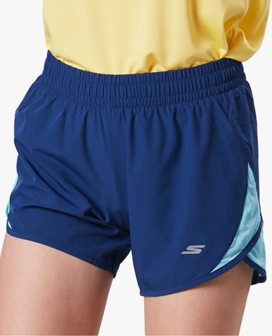  SKECHERS - Quần shorts chạy bộ nữ lưng thun hiện đại Running 