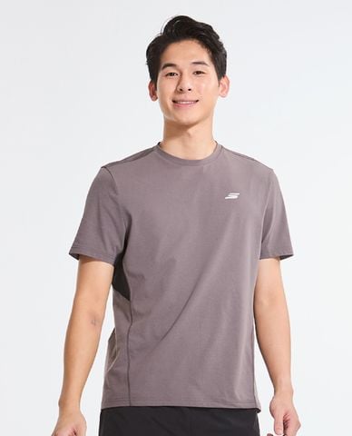 SKECHERS - Áo thun thể thao nam cổ tròn tay ngắn 