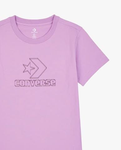  CONVERSE - Áo thun unisex cổ tròn tay ngắn Go To Star Chevron 