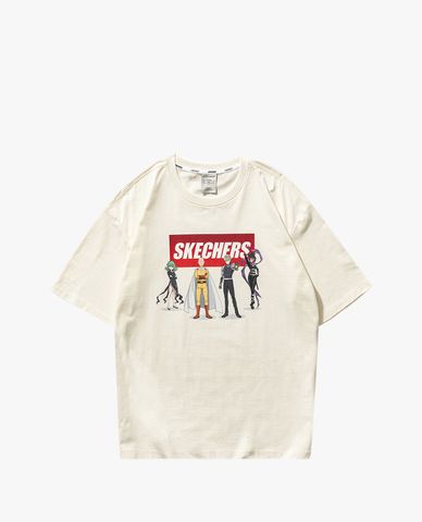  SKECHERS - Áo thun ngắn tay phom suông One Punch Man 
