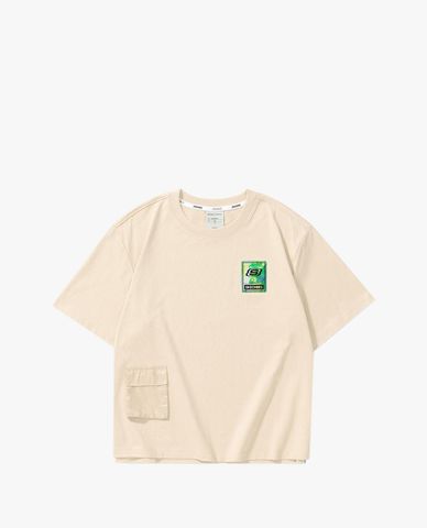  SKECHERS - Áo thun nữ ngắn tay phom suông hiện đại 