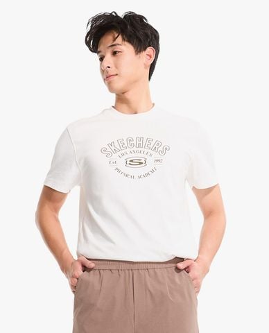  SKECHERS - Áo thun nam cổ tròn tay ngắn Iconic 