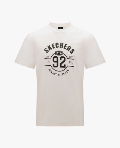  SKECHERS - Áo thun nam cổ tròn tay ngắn thời thượng 