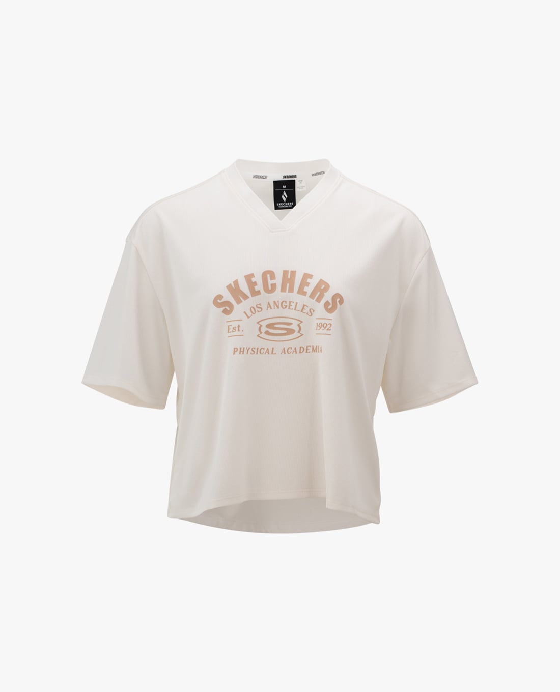 SKECHERS - Áo thun nữ cổ V tay ngắn hiện đại