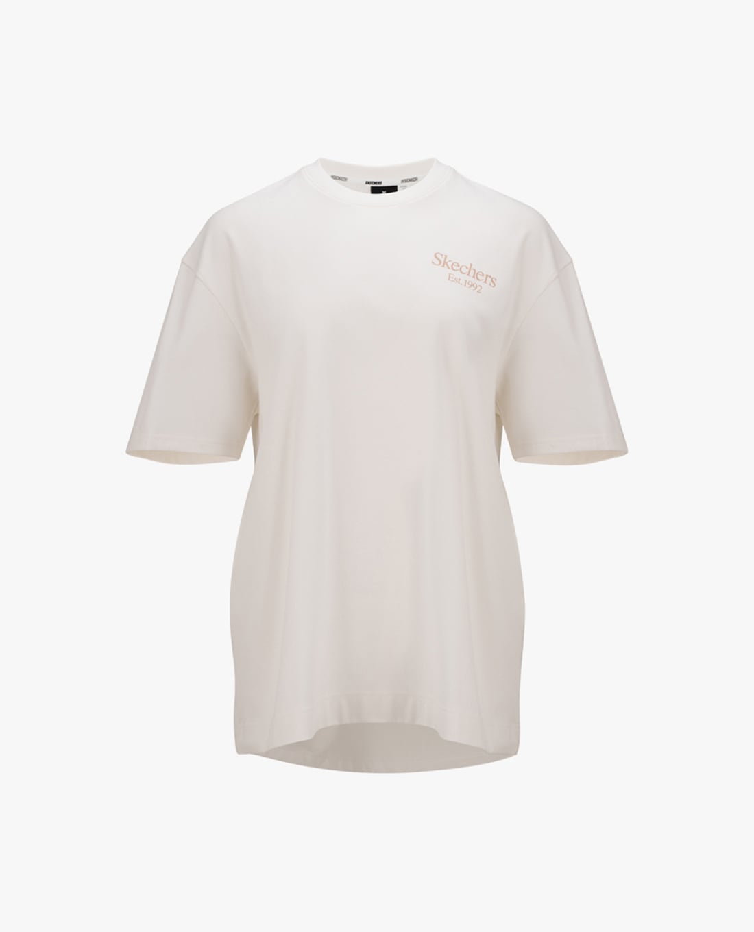 SKECHERS - Áo thun nữ cổ tròn tay ngắn in logo
