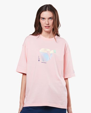  SKECHERS - Áo thun unisex ngắn tay phom suông Pokémon 