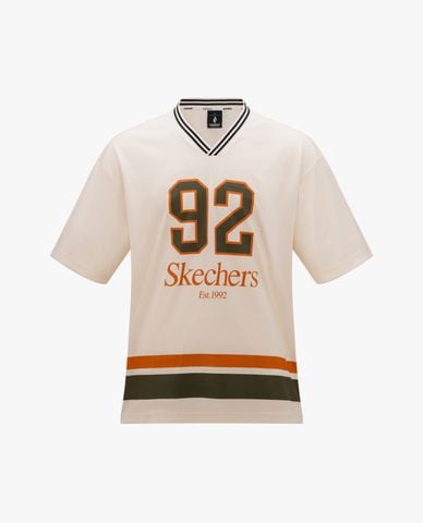  SKECHERS - Áo thun nam cổ V hiện đại 