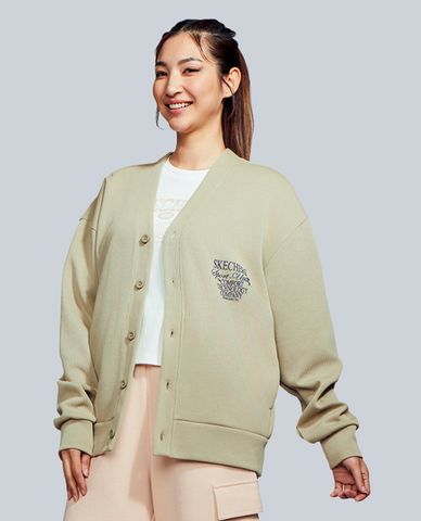  SKECHERS - Áo khoác cardigan unisex dài tay hiện đại 