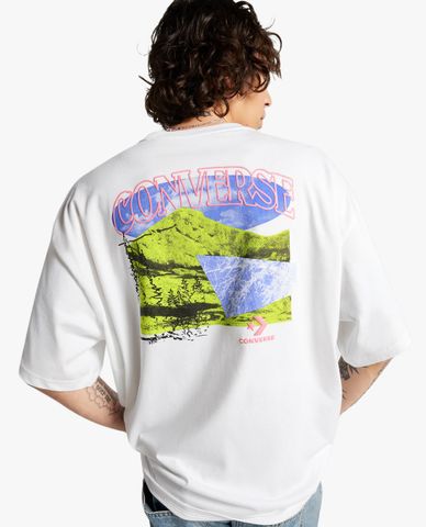  CONVERSE - Áo thun nam cổ tròn tay ngắn Mountain Remix Graphic 