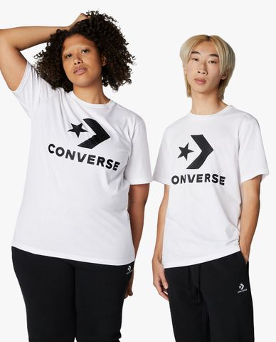  CONVERSE - Áo thun unisex cổ tròn tay ngắn Large Logo Star Chevron 
