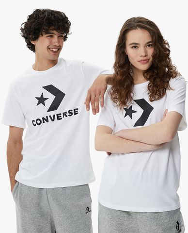  CONVERSE - Áo thun unisex cổ tròn tay ngắn Go To Embroidered Star Chevron 