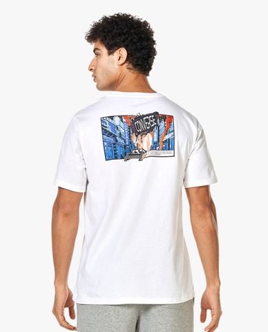  CONVERSE - Áo thun unisex cổ tròn tay ngắn Comic 