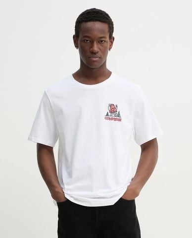  CONVERSE - Áo thun unisex cổ tròn tay ngắn Wordmark Mountain 