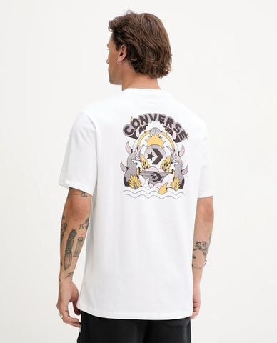  CONVERSE - Áo thun nam cổ tròn tay ngắn Sunset 