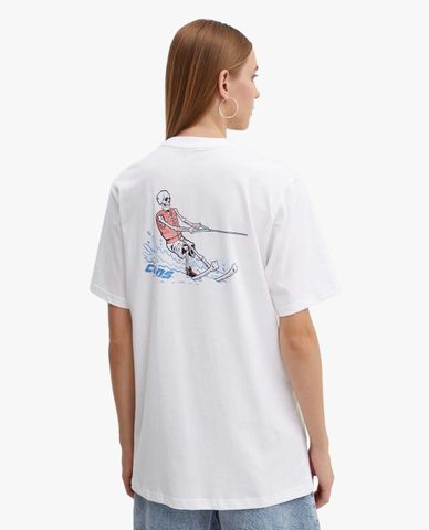  CONVERSE - Áo thun unisex cổ tròn tay ngắn Skull Water 