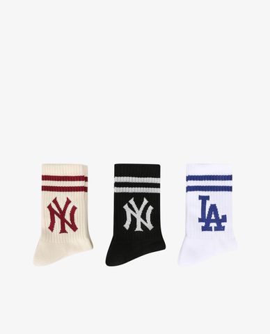  MLB - Set 3 vớ unisex cổ cao Big Ball Bundle 