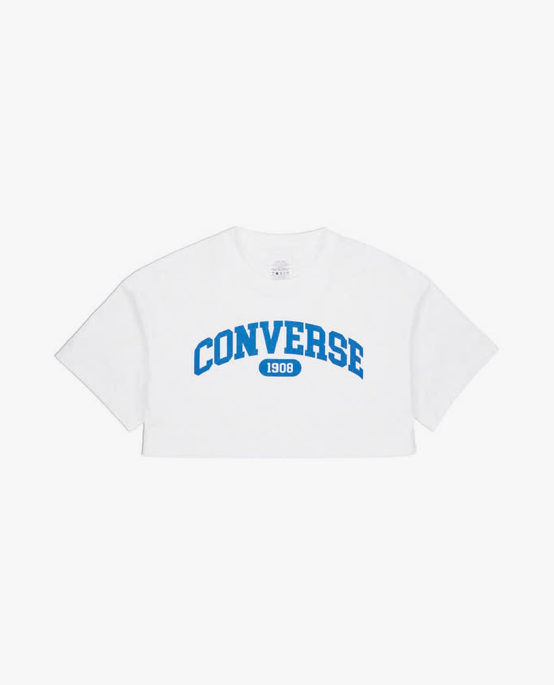 CONVERSE - Áo croptop nữ cổ tròn tay ngắn Sporty