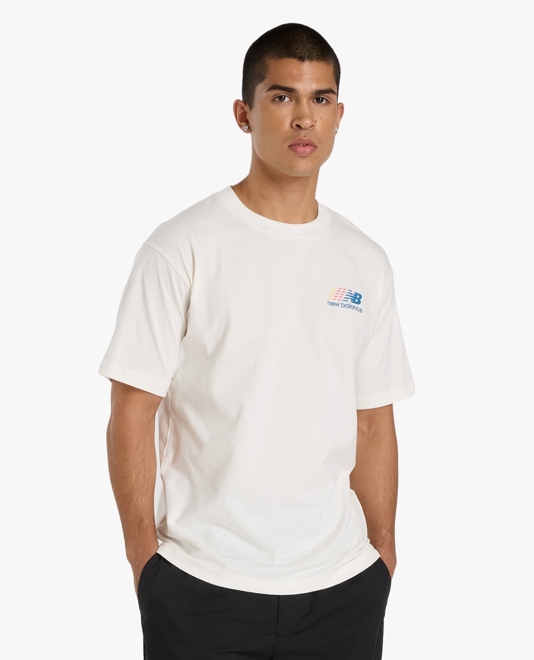 NEW BALANCE - Áo thun nam cổ tròn tay ngắn Athletics