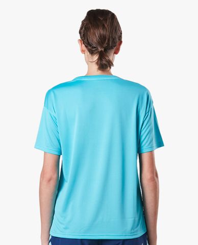  SKECHERS - Áo thun thể thao nữ ngắn tay cổ tròn hiện đại Running 