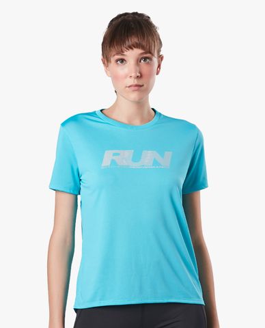  SKECHERS - Áo thun thể thao nữ ngắn tay cổ tròn Running 