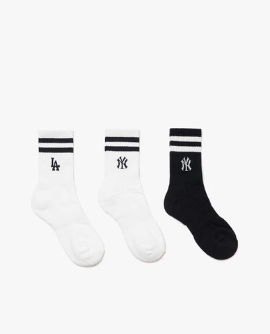  MLB - Set 3 vớ cổ cao Two Line Small Logo 