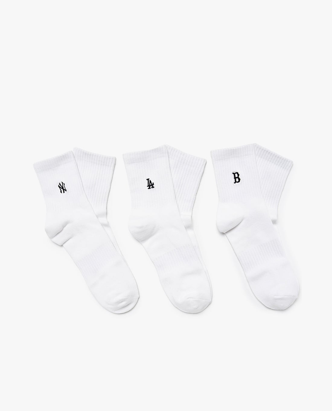 MLB - Set 3 vớ unisex cổ cao Small Logo Embroidered