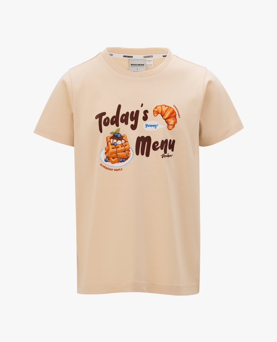 SKECHERS - Áo thun bé gái cổ tròn tay ngắn Food Truck
