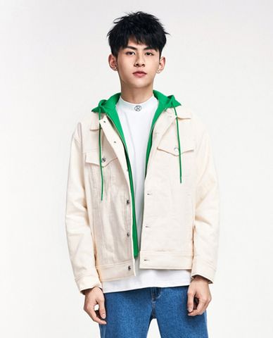  Áo khoác nam tay dài phối nón 