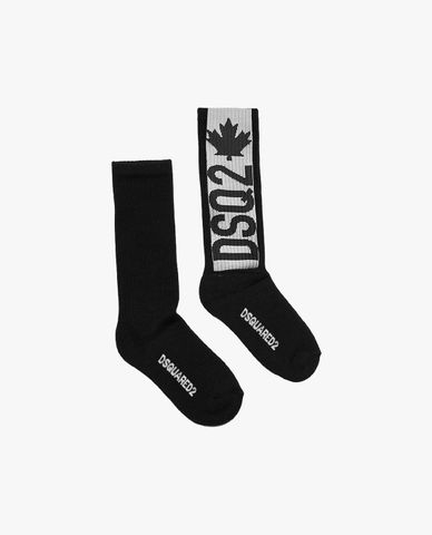  DSQUARED2 - Vớ nam cổ cao phối logo thời trang 