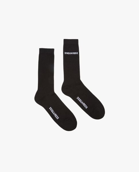  DSQUARED2 - Vớ nam cổ cao phối logo thời trang 