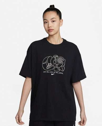  NIKE - Áo thun nữ cổ tròn tay ngắn 